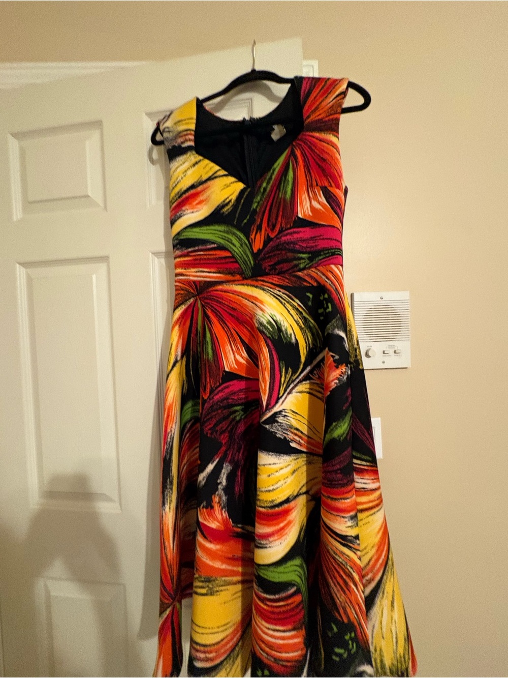 Vibrant Multi-Color Fit & Flare Dress